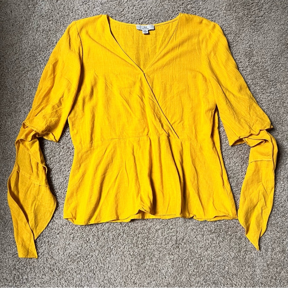 Halston Linen Blend Blouse
